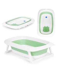 ECO TOYS Sklopiva kadica za kupanje bebe sa odovodom, zelena - HA-B31 GREEN