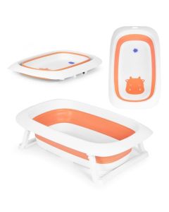 ECO TOYS Sklopiva kadica za kupanje bebe sa odovodom, narandžasta - HA-B31 ORANGE