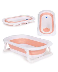 ECO TOYS Sklopiva kadica za kupanje bebe sa odvodom, roze - HA-B27 PINK