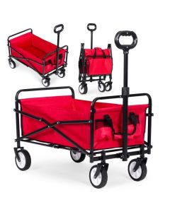 MULTIGARDEN Sklopiva kolica za plažu 48x90cm, crvena - TC-005 RED