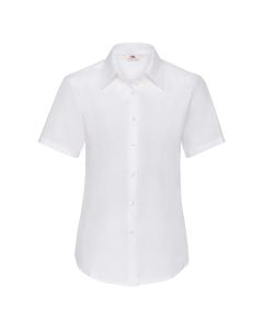 FRUIT OF THE LOOM Ženska košulja Oxford kratak rukav, bela - 650004XS
