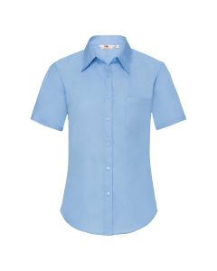 FRUIT OF THE LOOM Ženska košulja Poplin kratak rukav, svetloplava - 650006XS