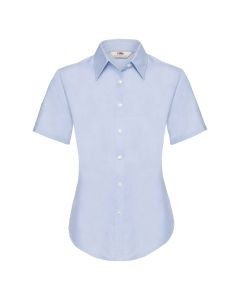 FRUIT OF THE LOOM Ženska košulja Oxford kratak rukav, svetloplava - 650002XS