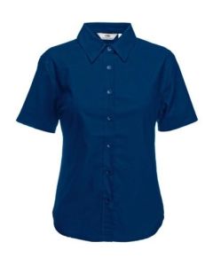 FRUIT OF THE LOOM Ženska košulja Oxford kratak rukav, tamnoplava - 650001XS