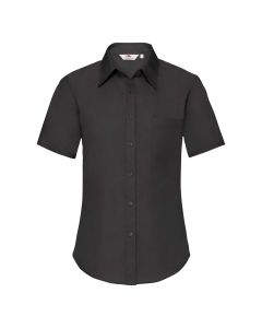 FRUIT OF THE LOOM Ženska košulja Poplin kratak rukav, crna - 650005XS