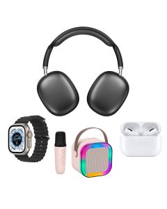 KARLER BASS K16 Combo set (smart watch, zvučnik, Bluetooth Slušalice), crna