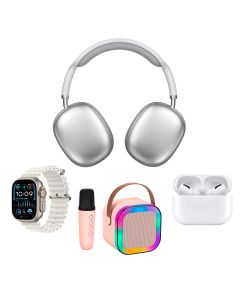 KARLER BASS K16 Combo set (smart watch, zvučnik, Bluetooth Slušalice), bela