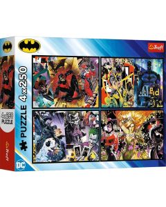 TREFL Puzzle Betmen u akciji - 4x250 delova - 103460-T13310