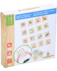 MARIONETTE WOODEN TOYS Drvena edukativna igra uparivanja suprotnosti