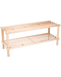 ALPINA Drveni stalak za obuću sa 2 nivoa 74 × 26 × 29,5 cm
