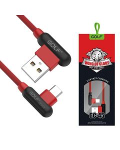 Mikro Kabl usb 1m 90° GOLF GC-45m, crvena - 00G219