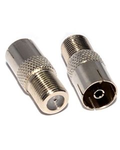 Konektor RF na F, ženski metalni, K010 - 0FK010