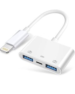 Čitač kartica Lightning 3u1 2xUSB+Lightning - 11-354