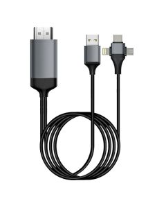 Konvertor 3u1 Type C/Lighting/Mik. na HDMI BT - 55-092