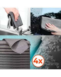 Cleanmate set mikrofiber krpa 4 kom univerzalne krpe za čišćenje bez tragova - R0135