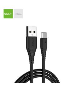 GOLF USB kabl Type C, GC-64t, ojačan 3A, 1m, crna - 00G130