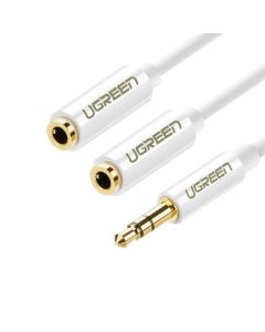 UGREEN AUX-M na 2xAUX-F, AV134, 25cm, bela - 10739