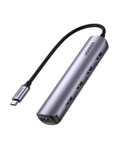 UGREEN adapter CM417 USB-C na 4xUSB 3.0+HDMI - 20197