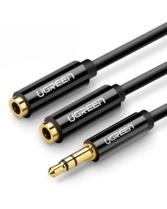 UGREEN Kabl AUX-M na 2xAUX-F, AV134 , 25cm, crna - 20816