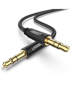 UGREEN AUX kabl 3.5mm 1m gold AV112, Crni - 50361