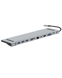 USB Hub Type C 11u1 4K-HDMI VGA USB-C PD SD/TF US - 55-079