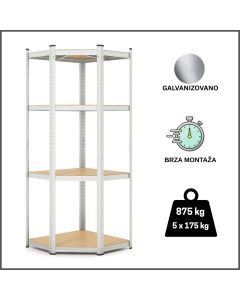 ePRO polica ugaona standard 180x70x30 metal-drvo 875kg (5x175kg)