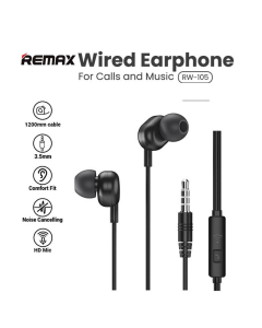 Slusalice REMAX Wired RW-105 3.5 mm crne - 202844
