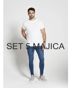 Mafimi Muška majica Set 5 kom, Bela - P-1056L