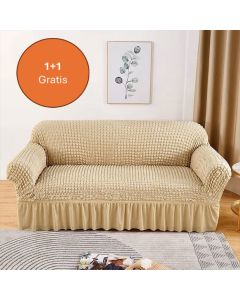 Homemates 1 plus 1 gratis retro pokrivač za dvosede i kauče od 145cm do 185cm - braon