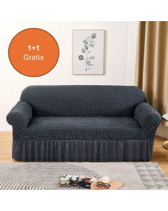 Homemates 1 plus 1 gratis retro pokrivač za dvosede i kauče od 145cm do 185cm - siva