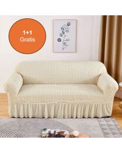 Homemates 1 plus 1 gratis retro pokrivač za dvosede i kauče od 145cm do 185cm - bela