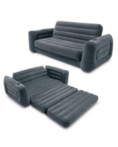 INTEX Sofa na naduvavanje 2u1, siva - 75176