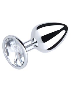 Srednji metalni analni dildo sa belim dijamantom - ft001027