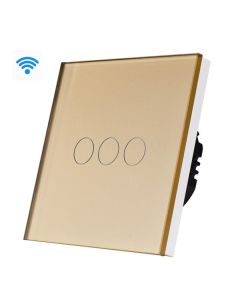 EXESHOP Wi-Fi pametni prekidač 3G TUYA Zlatni NN (WIFI TOUCH SWITCH) - SS018