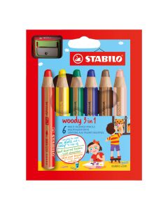 STABILO Drvene bojice Woody sa rezačem 3u1, set 1/6 - 8806-2