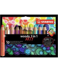 STABILO Drvene bojice Woody Arty 3u1, set 1/10 - 880-10-1-20