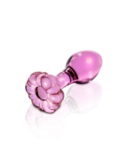 Stakleni rozi analni dildo 9cm - 21108