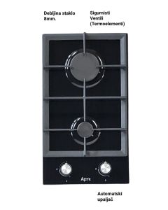 APEX Ugradna ploca na gas termoelementom,dve ringle