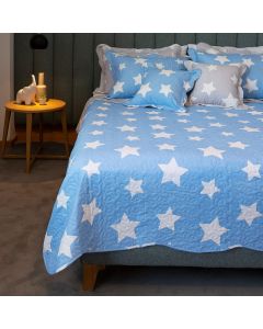 DEKOR DOM Štepani prekrivač Iva microsoft 150X200 Stars blue - 020041