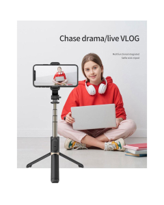 Stativ Tripod Wireless + Selfie Stick REMAX P17 1.3m crni