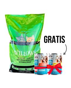 WILLOWY Suva hrana za mačke Cat Steril 10kg + Gratis 2 x FRENDI Konzerva 400g - 3360148