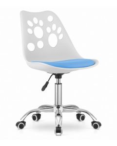 MODERNHOME Stolica print white blue - 3741_1-PRINT-J
