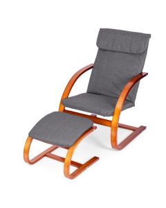 MODERNHOME Stolica za ljuljanje sa naslonom za noge walnut - TXWQM-31-6WAL