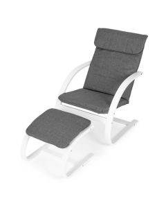 MODERNHOME Stolica za ljuljanje sa naslonom za noge white - TXWQM-31-6WHI