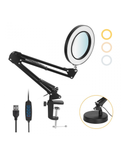 Stona LED lampa sa lupom HQ crna - 207892