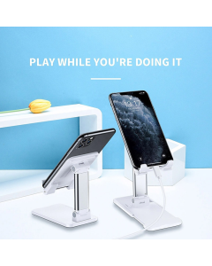 Stoni držač za telefon i tablet beli