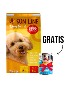 SUN LINE Suva hrana za pse 12kg + Gatis FRENDI Konzerva 400g - 3360187
