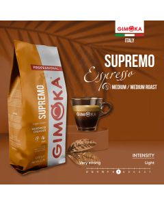 GIMOKA Pržena kafa u zrnu Professional Supremo 1000G - 43375576088806