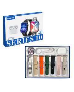 Pametni sat WISME-X15 srebrni i bluetooth slušalice set (7 narukvica) - SW434
