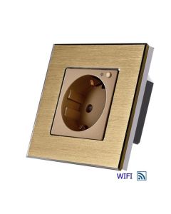 EXESHOP 16A EU Wi-Fi WALL SOCKET AL Zlatni (TUYA) - SWS006